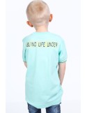 Mintfarbenes Jungen-T-Shirt mit Aufschrift NDZ7337 – Online-Shop – Boutique